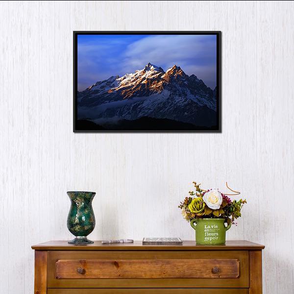 Kangchenjunga Close Up View Canvas Wall Art-3 Horizontal-Gallery Wrap-25" x 16"-Tiaracle