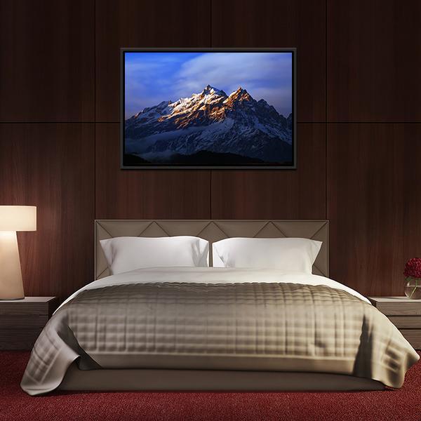 Kangchenjunga Close Up View Canvas Wall Art-5 Horizontal-Gallery Wrap-22" x 12"-Tiaracle