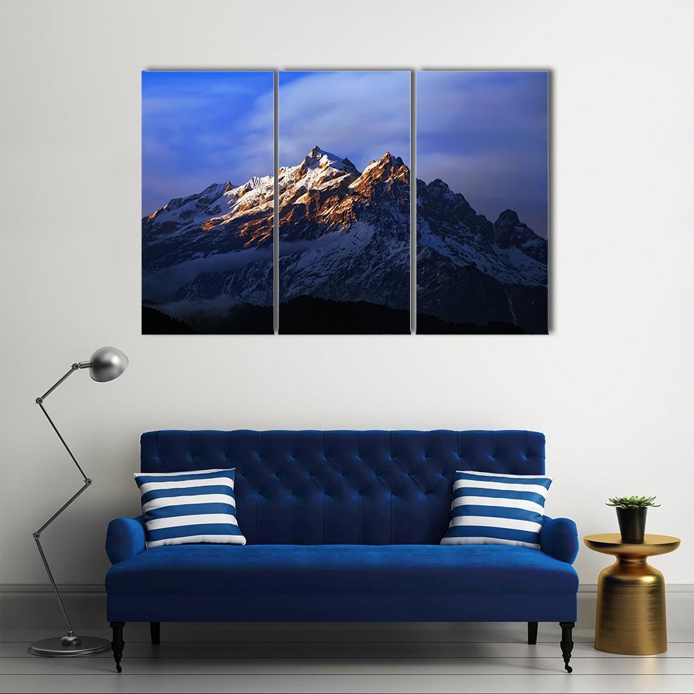 Kangchenjunga Close Up View Canvas Wall Art-3 Horizontal-Gallery Wrap-25" x 16"-Tiaracle
