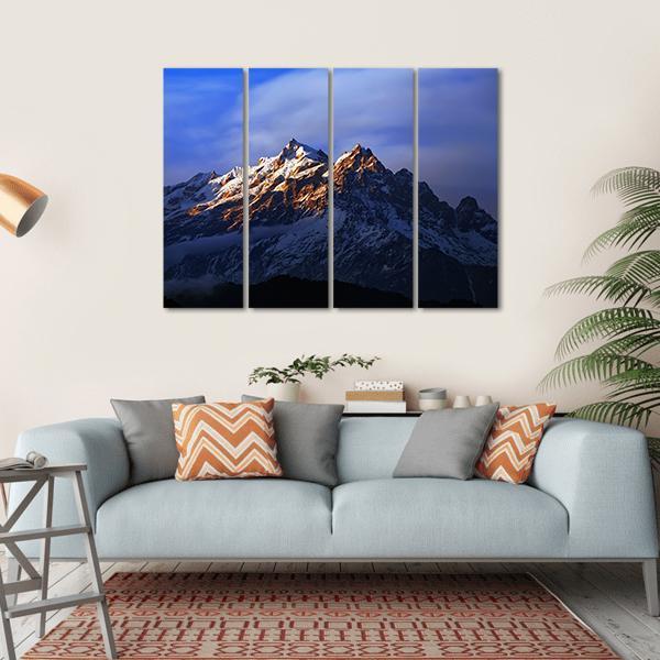 Kangchenjunga Close Up View Canvas Wall Art-4 Horizontal-Gallery Wrap-34" x 24"-Tiaracle