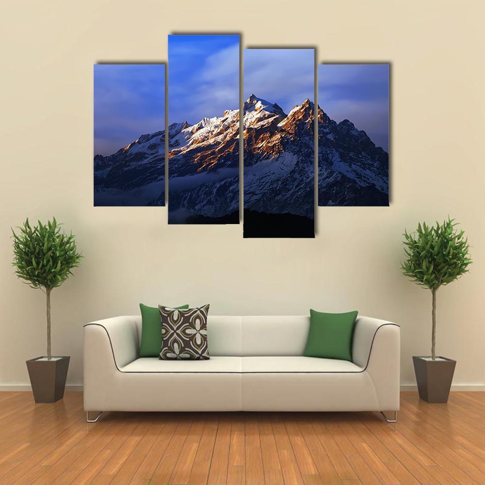 Kangchenjunga Close Up View Canvas Wall Art-4 Pop-Gallery Wrap-34" x 20"-Tiaracle