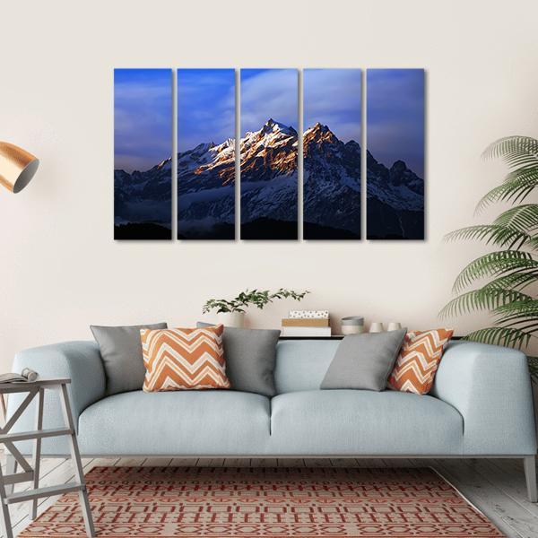 Kangchenjunga Close Up View Canvas Wall Art-5 Horizontal-Gallery Wrap-22" x 12"-Tiaracle