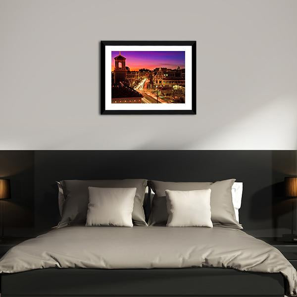 Kansas City Plaza Christmas Lights Canvas Wall Art-3 Horizontal-Gallery Wrap-25" x 16"-Tiaracle