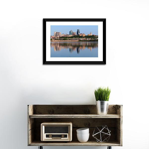 Kansas City Skyline Canvas Wall Art-3 Horizontal-Gallery Wrap-25" x 16"-Tiaracle
