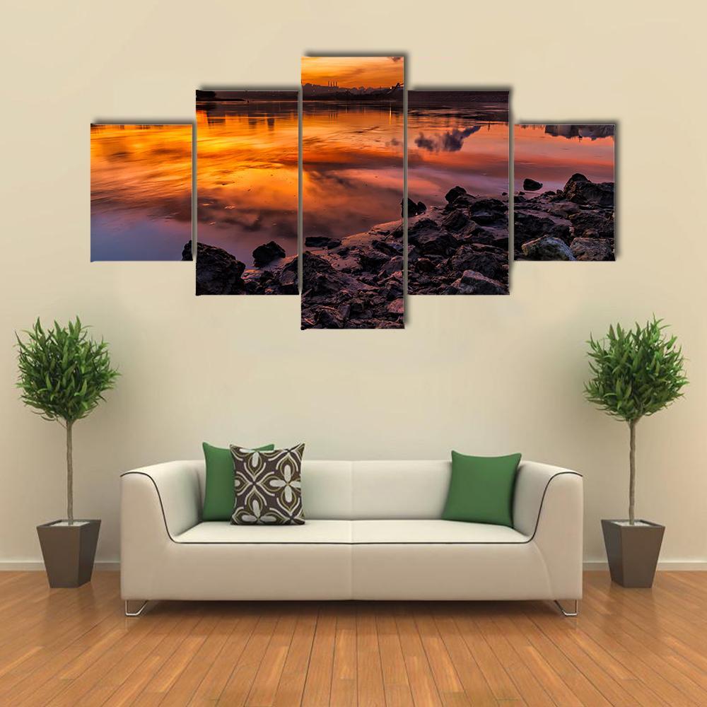 Kansas City Skyline Missouri Canvas Wall Art-5 Star-Gallery Wrap-62" x 32"-Tiaracle