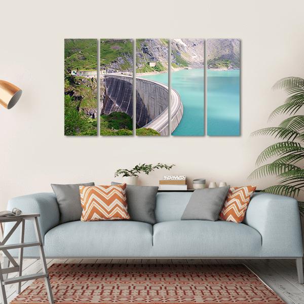 Kaprun Dam Canvas Wall Art-5 Horizontal-Gallery Wrap-22" x 12"-Tiaracle