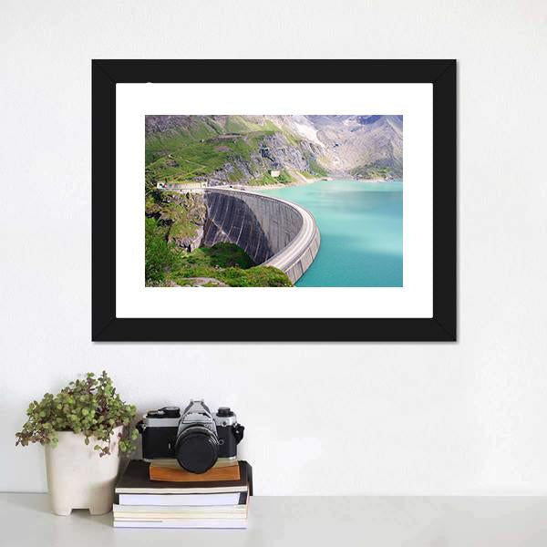 Kaprun Dam Canvas Wall Art-3 Horizontal-Gallery Wrap-25" x 16"-Tiaracle