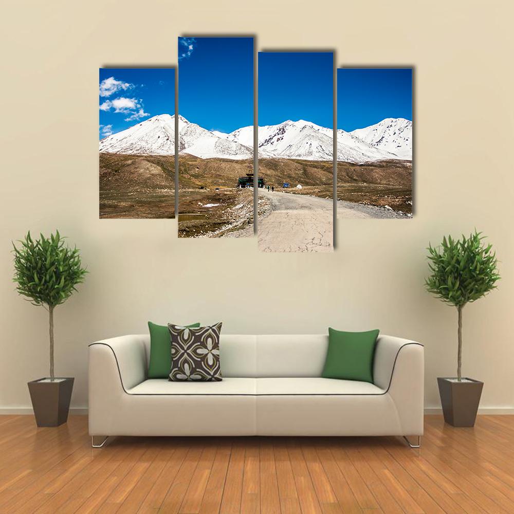 Karakoram Mountain Range Canvas Wall Art-4 Pop-Gallery Wrap-34" x 20"-Tiaracle