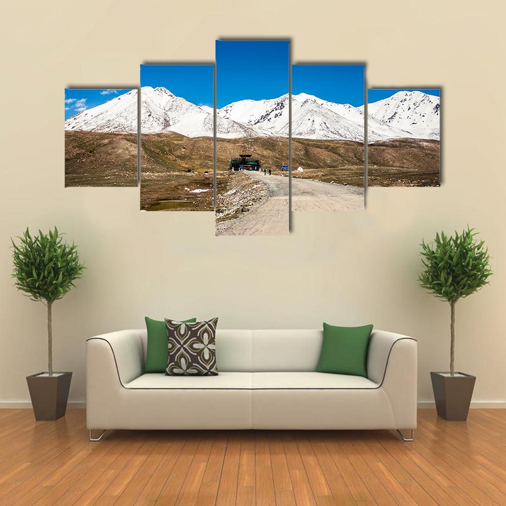 Karakoram Mountain Range Canvas Wall Art-5 Star-Gallery Wrap-42" x 21"-Tiaracle