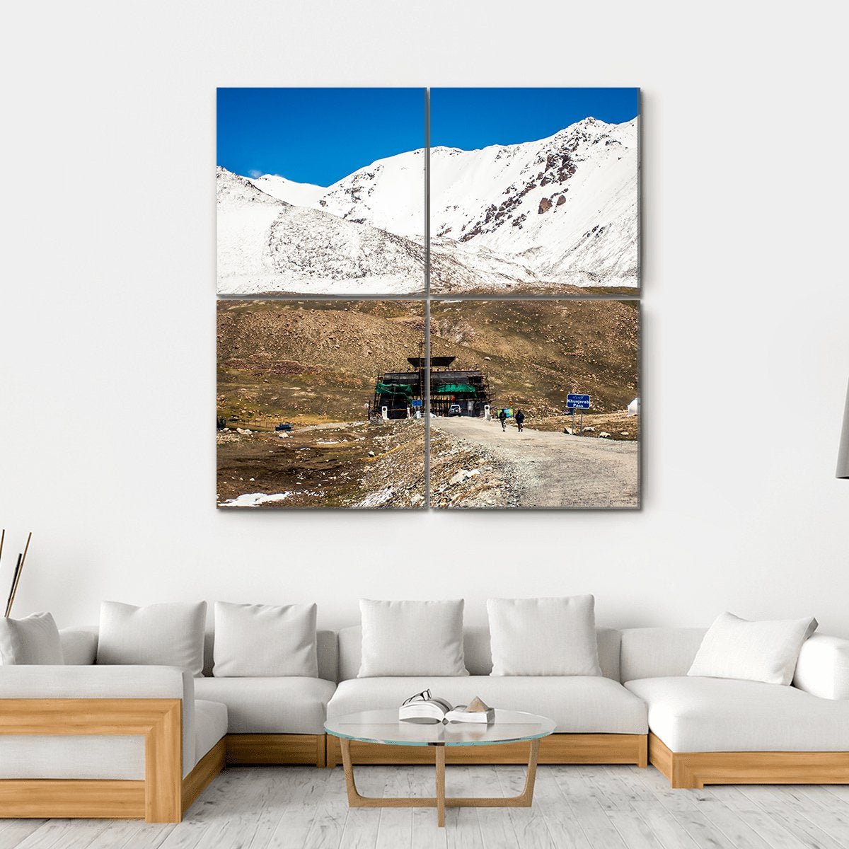 Karakoram Mountain Range Pakistan Canvas Wall Art-4 Square-Gallery Wrap-17" x 17"-Tiaracle