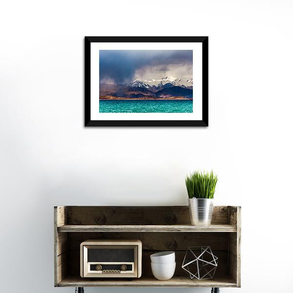 Karakul Lake In Pamir Tajikistan Canvas Wall Art-3 Horizontal-Gallery Wrap-25" x 16"-Tiaracle