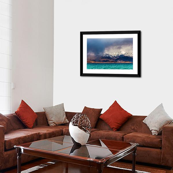 Karakul Lake In Pamir Tajikistan Canvas Wall Art-3 Horizontal-Gallery Wrap-25" x 16"-Tiaracle