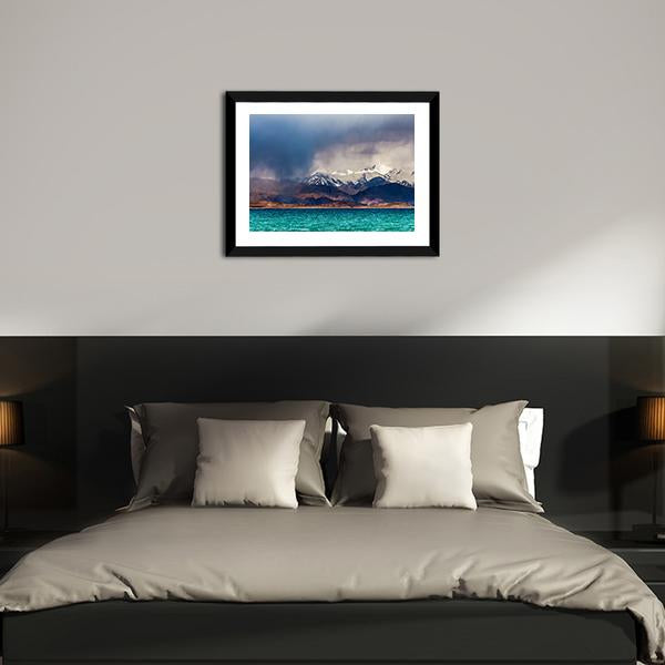 Karakul Lake In Pamir Tajikistan Canvas Wall Art-3 Horizontal-Gallery Wrap-25" x 16"-Tiaracle