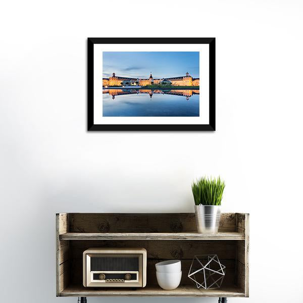 Karlsruhe Castle Reflection Canvas Wall Art-3 Horizontal-Gallery Wrap-25" x 16"-Tiaracle