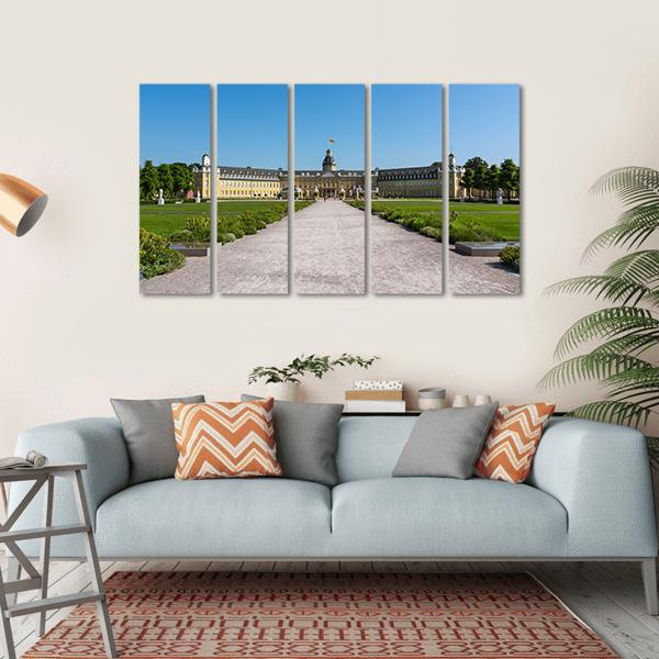 Karlsruhe Palace Canvas Wall Art-5 Horizontal-Gallery Wrap-22" x 12"-Tiaracle