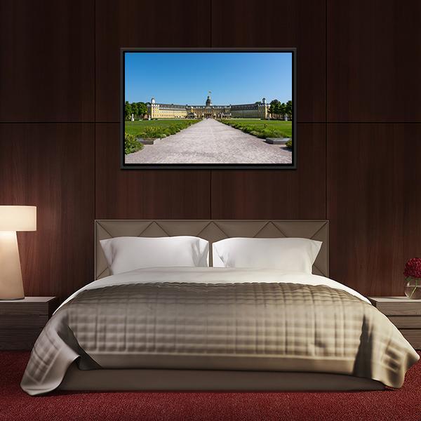 Karlsruhe Palace Canvas Wall Art-3 Horizontal-Gallery Wrap-25" x 16"-Tiaracle