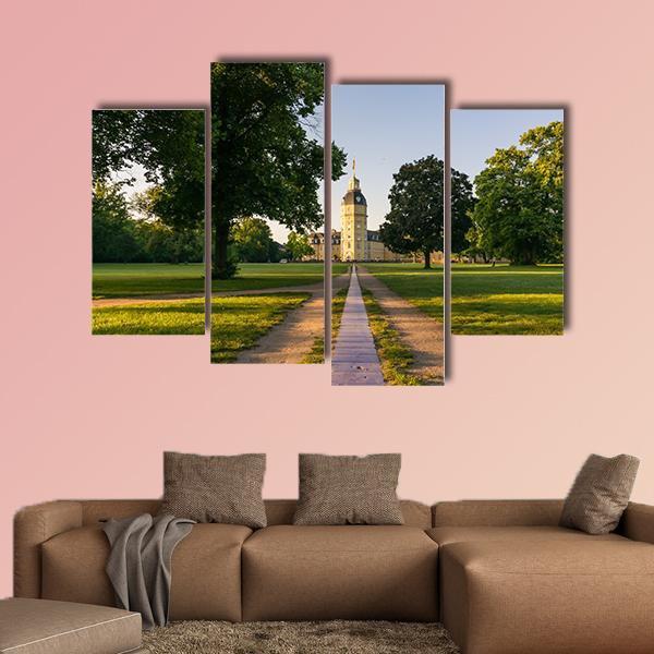 Karlsruhe Palace Germany Canvas Wall Art-4 Pop-Gallery Wrap-50" x 32"-Tiaracle