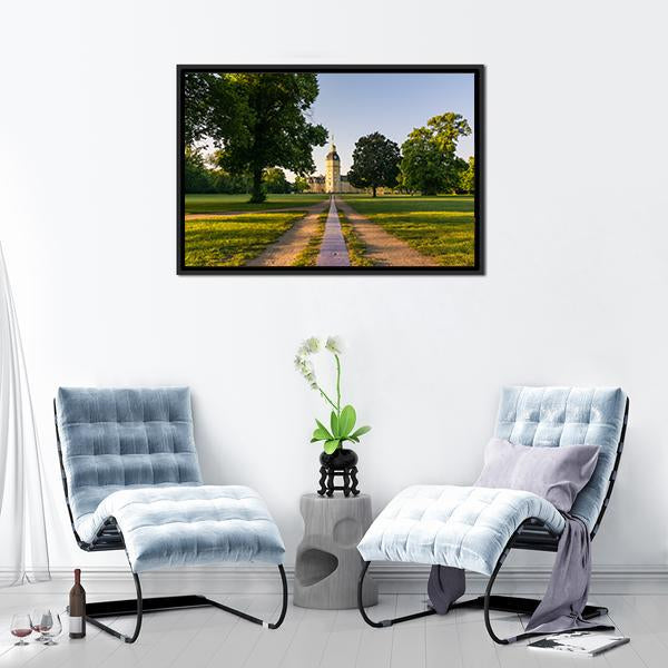 Karlsruhe Palace Germany Canvas Wall Art-1 Piece-Floating Frame-24" x 16"-Tiaracle