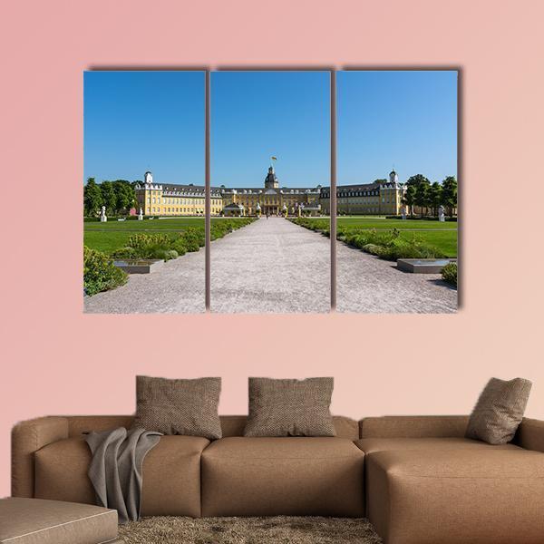 Karlsruhe Palace Canvas Wall Art-3 Horizontal-Gallery Wrap-25" x 16"-Tiaracle