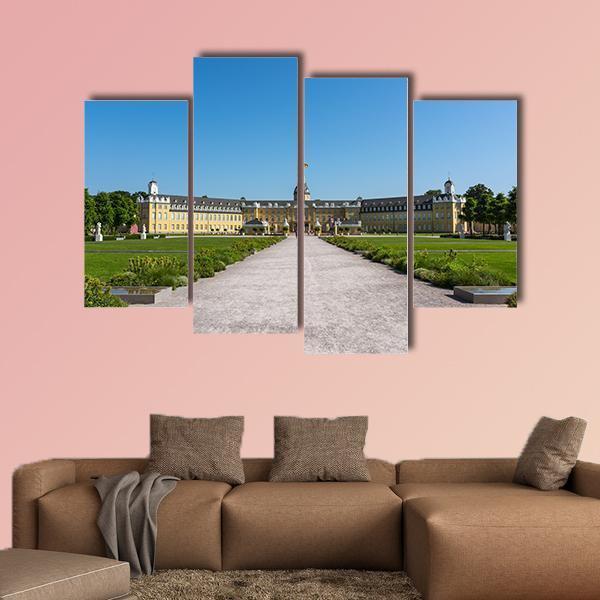 Karlsruhe Palace Canvas Wall Art-4 Pop-Gallery Wrap-50" x 32"-Tiaracle