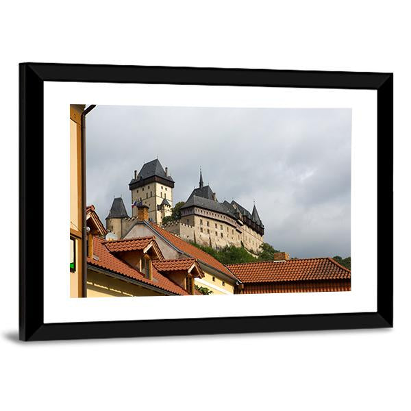 Karlstejn Medieval Castle Canvas Wall Art-3 Horizontal-Gallery Wrap-25" x 16"-Tiaracle