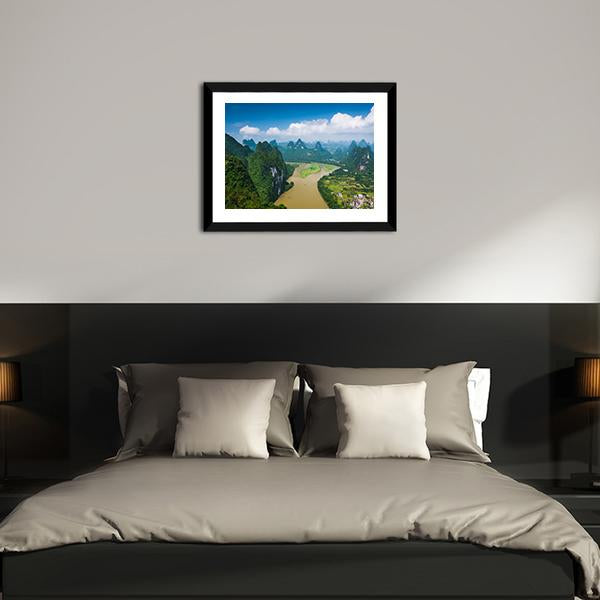 Karst Mountain Landscape Canvas Wall Art-3 Horizontal-Gallery Wrap-25" x 16"-Tiaracle