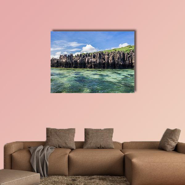 Karts In Emerald Sea Canvas Wall Art-1 Piece-Gallery Wrap-48" x 32"-Tiaracle