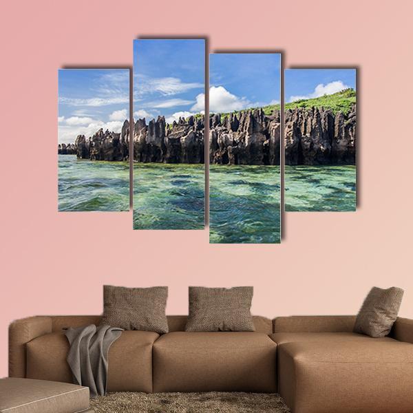 Karts In Emerald Sea Canvas Wall Art-4 Pop-Gallery Wrap-50" x 32"-Tiaracle