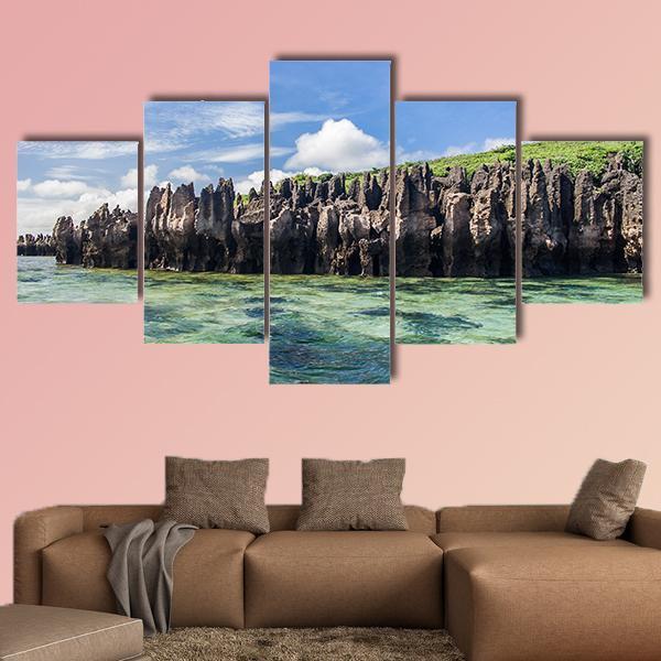 Karts In Emerald Sea Canvas Wall Art-3 Horizontal-Gallery Wrap-37" x 24"-Tiaracle