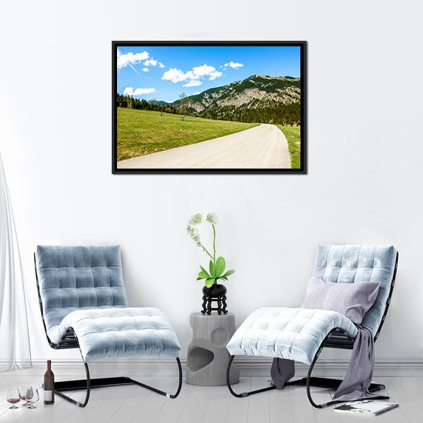 Karwendel Mountains Austria Canvas Wall Art-1 Piece-Floating Frame-24" x 16"-Tiaracle