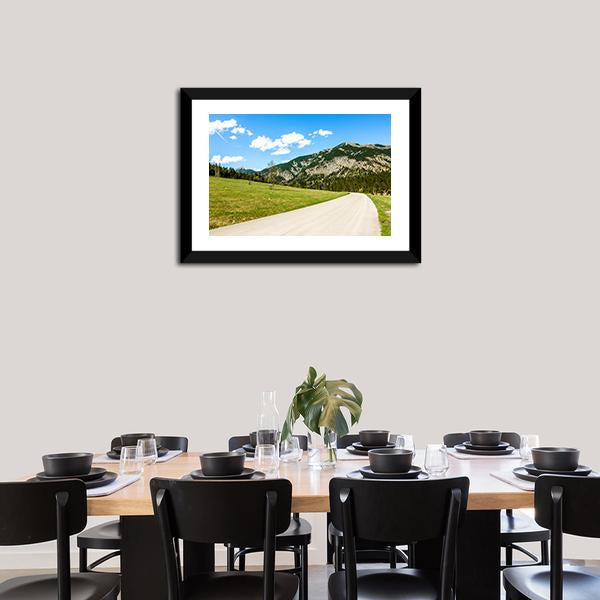 Karwendel Mountains Austria Canvas Wall Art-1 Piece-Framed Print-20" x 16"-Tiaracle