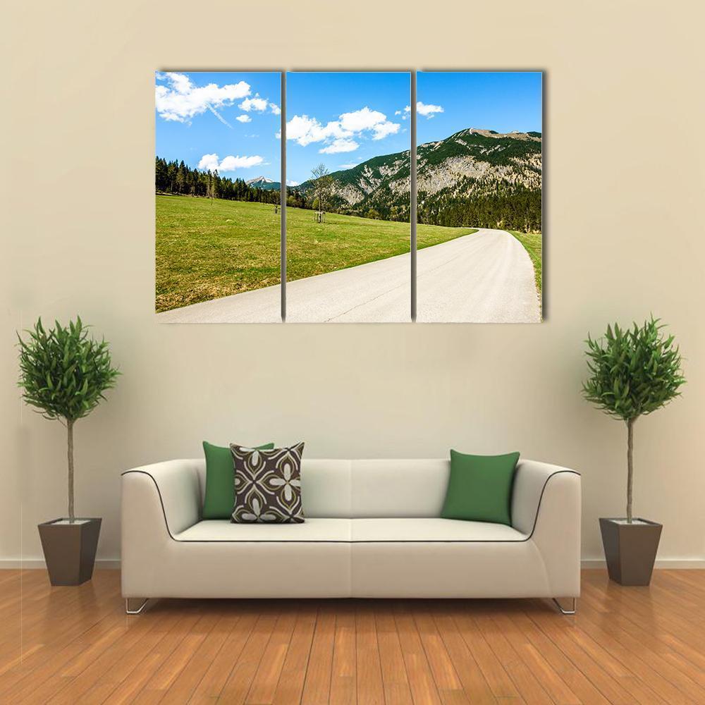 Karwendel Mountains Austria Canvas Wall Art-4 Pop-Gallery Wrap-50" x 32"-Tiaracle