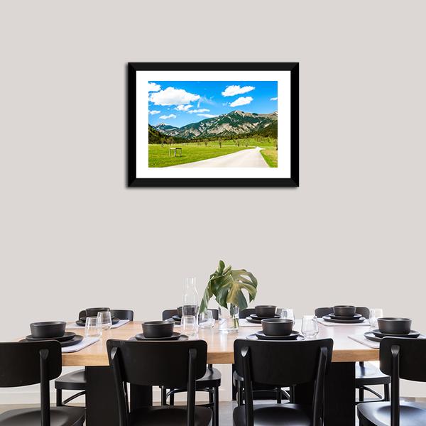 Karwendel Mountains Canvas Wall Art-1 Piece-Framed Print-20" x 16"-Tiaracle