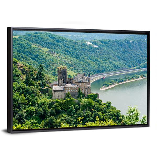 Katz Castle Germany Canvas Wall Art-3 Horizontal-Gallery Wrap-25" x 16"-Tiaracle