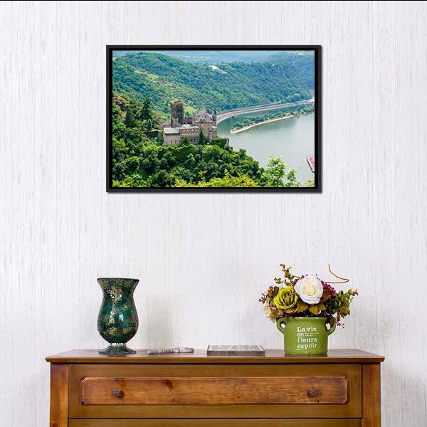 Katz Castle Germany Canvas Wall Art-3 Horizontal-Gallery Wrap-25" x 16"-Tiaracle