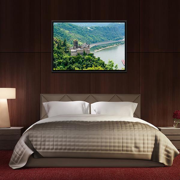 Katz Castle Germany Canvas Wall Art-3 Horizontal-Gallery Wrap-25" x 16"-Tiaracle