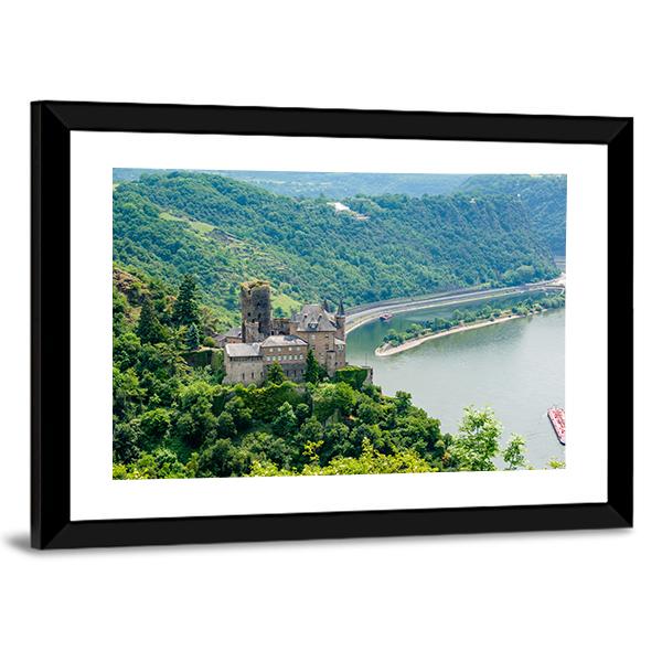 Katz Castle Germany Canvas Wall Art-3 Horizontal-Gallery Wrap-25" x 16"-Tiaracle
