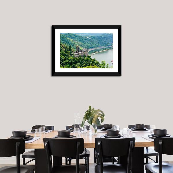 Katz Castle Germany Canvas Wall Art-1 Piece-Framed Print-20" x 16"-Tiaracle