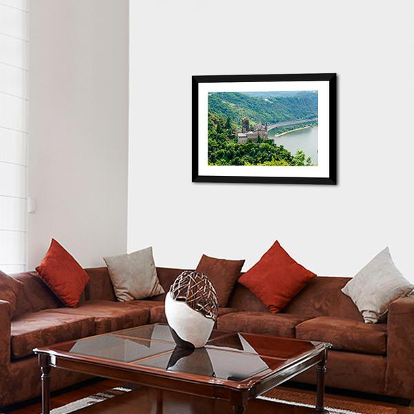 Katz Castle Germany Canvas Wall Art-3 Horizontal-Gallery Wrap-25" x 16"-Tiaracle