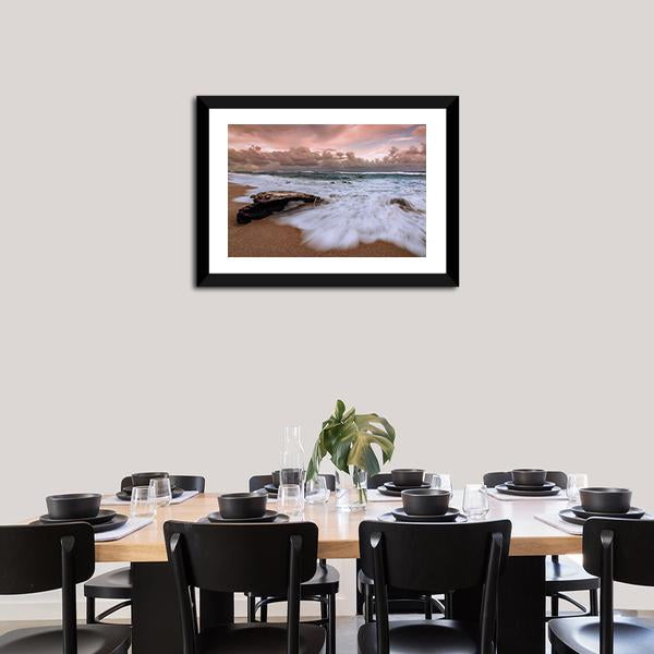 Kauai Hawaii Beach Canvas Wall Art-1 Piece-Framed Print-20" x 16"-Tiaracle