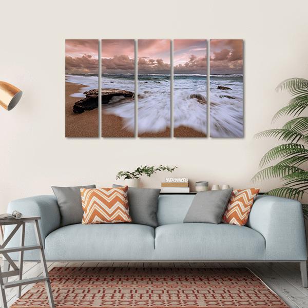 Kauai Hawaii Beach Canvas Wall Art-5 Horizontal-Gallery Wrap-22" x 12"-Tiaracle