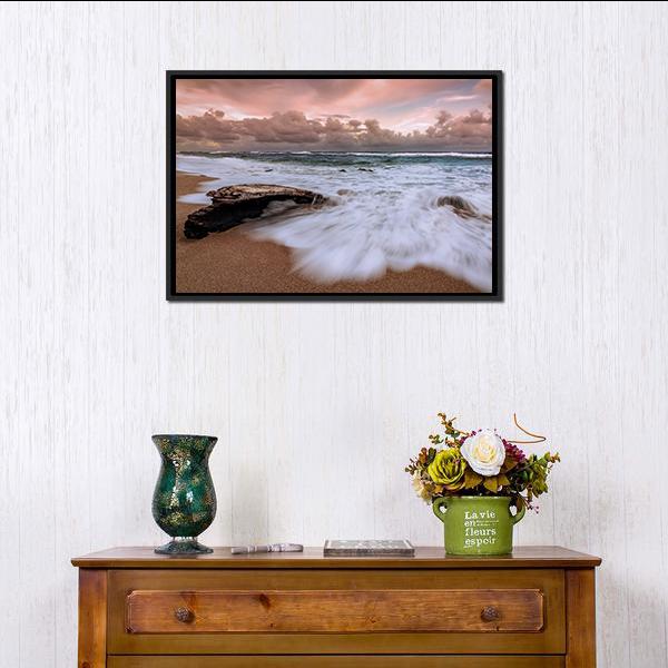 Kauai Hawaii Beach Canvas Wall Art-3 Horizontal-Gallery Wrap-25" x 16"-Tiaracle