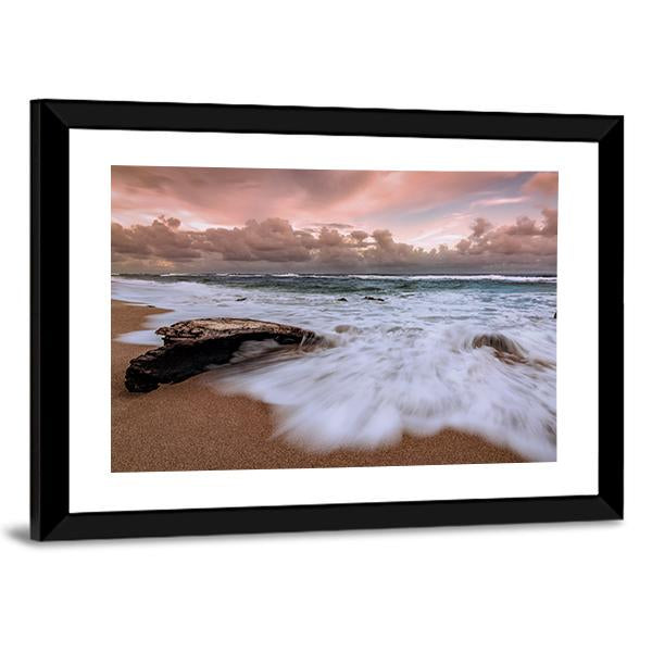 Kauai Hawaii Beach Canvas Wall Art-5 Horizontal-Gallery Wrap-22" x 12"-Tiaracle