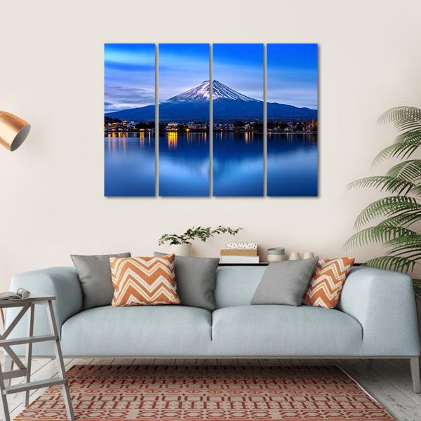 Kawaguchiko Lake Canvas Wall Art-4 Horizontal-Gallery Wrap-34" x 24"-Tiaracle