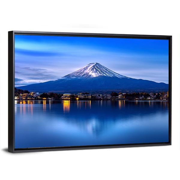 Kawaguchiko Lake Canvas Wall Art-3 Horizontal-Gallery Wrap-25" x 16"-Tiaracle