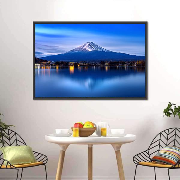 Kawaguchiko Lake Canvas Wall Art-3 Horizontal-Gallery Wrap-25" x 16"-Tiaracle