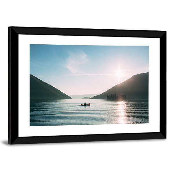 Kayak In The Lake Canvas Wall Art-3 Horizontal-Gallery Wrap-25" x 16"-Tiaracle