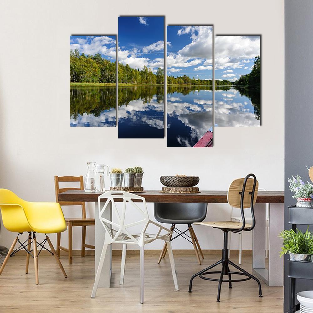 Kayaking At Northern Rivers Canvas Wall Art-5 Star-Gallery Wrap-62" x 32"-Tiaracle