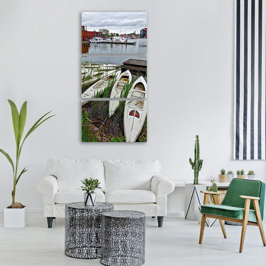 Kayaking Sport Adventure Vertical Canvas Wall Art-3 Vertical-Gallery Wrap-12" x 25"-Tiaracle