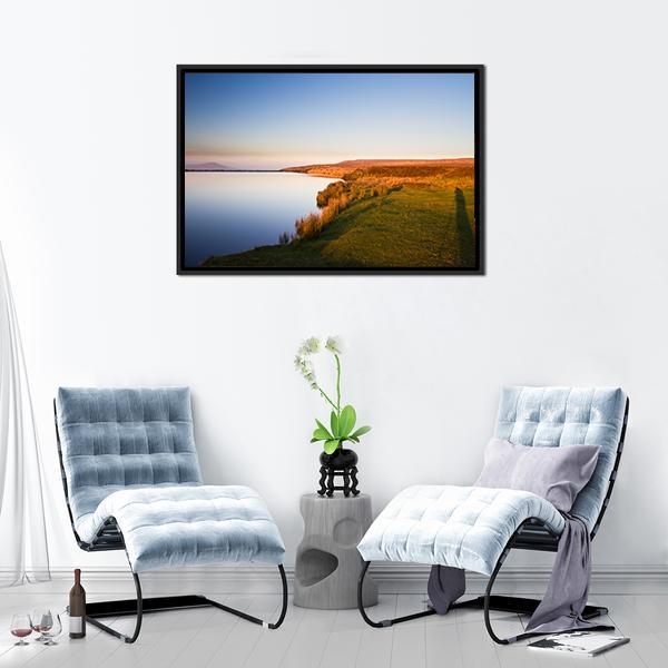 Keepers Pond Canvas Wall Art-1 Piece-Floating Frame-24" x 16"-Tiaracle